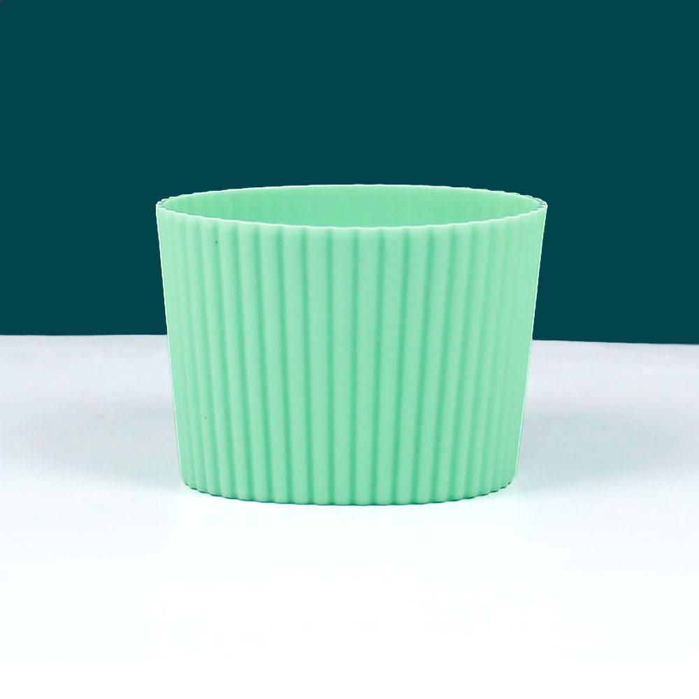 Silicone World Silicone Anti scalding Anti Slip Coffee Cup Cover Universal Tapered Thread Cup Sleeve Mug Ceramic Glass Cup Cover
