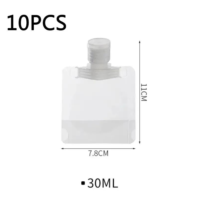 1-10pcs Travel Portable Size Refillable Empty Squeeze Pouch Stand Up Spout Pouch Refillable Face Cream Squeezable Bags Leakproof