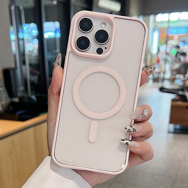 Applicable To iPhone11 Mobile Phone Case Apple 11promax Macaron Transparent 11e Magnetic Protective Case Anti-drop 11