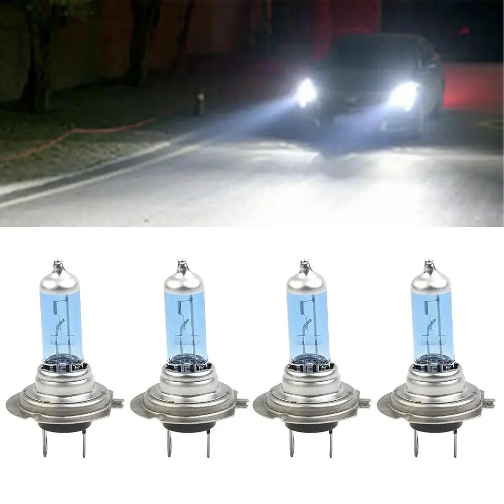 Car Light Headlights 6000K Auto Car Headlight Parking light lamp 2PCS 12V H7 H4 50W 100W Super White Halogen Bulb