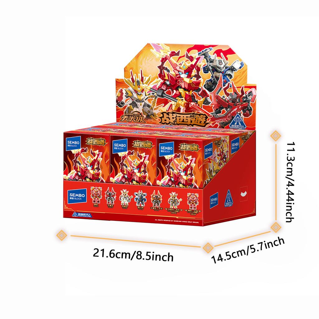 SEMBO BLOCK Mecha Building Blocks Set Battle Robots Action Figure Model Blind Box kits Kids Assembled Toys For Boys Holiday Gift