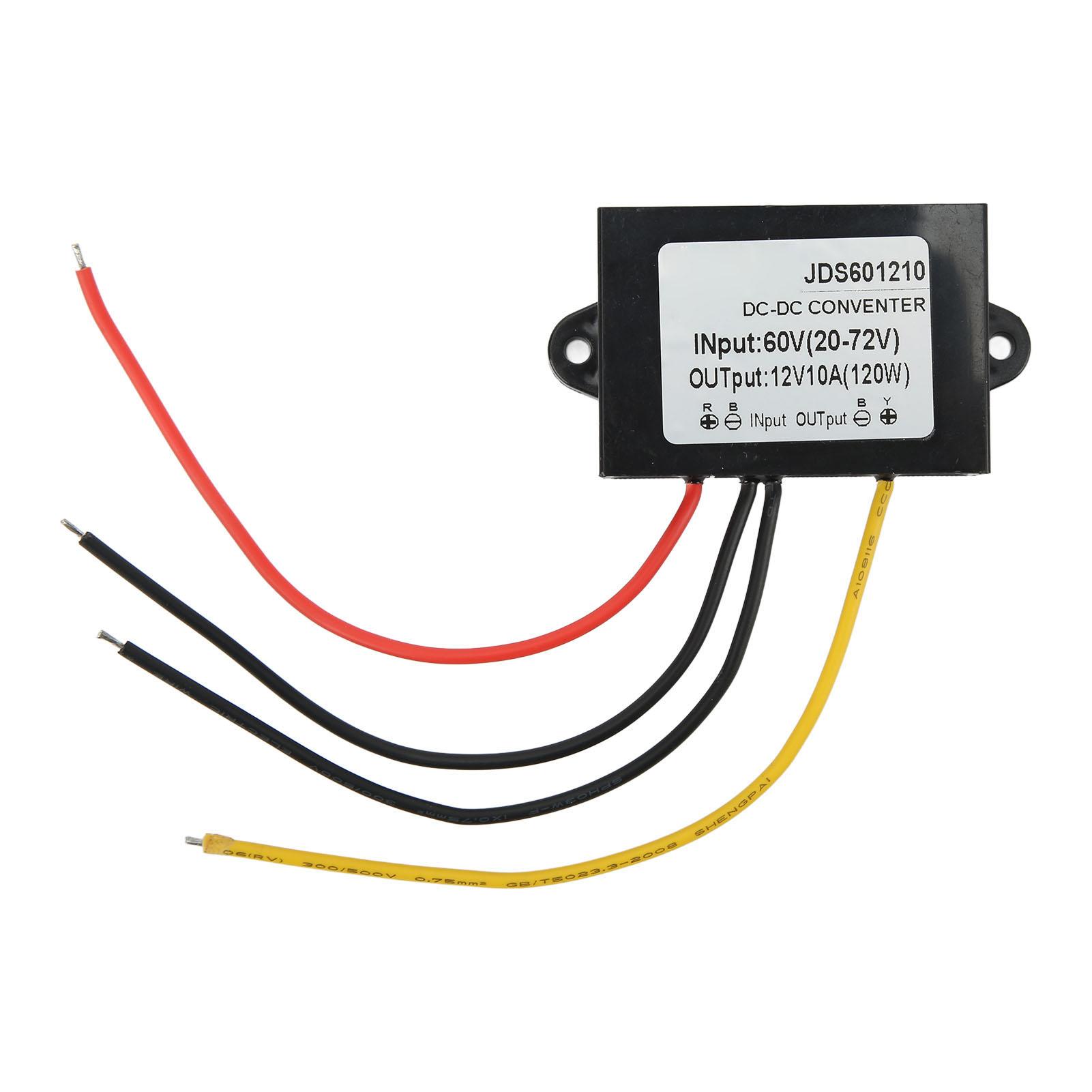 

DC Buck Converter Module IP67 Waterproof Voltage Regulator Buck Converter 20‑72V Input 12V 10A 120W