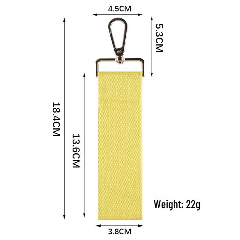 Personalized Pure Cotton Canvas Belt Keychain with Contrast Colors – Handmade INS Style