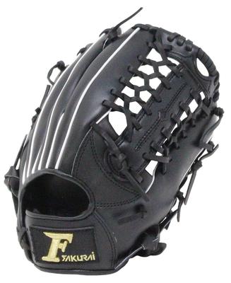 Falcon Soft Baseballhandschuh LH Größe S FG-6001 Allzweck (Rechtshänder-Wurf) Schwarz,