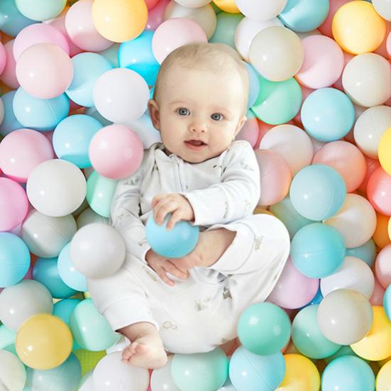 100 Buc/Set 7CM Colorat Minge cu Gropi PE Îngroșat Rezistent la Strivire BPA Ftalat