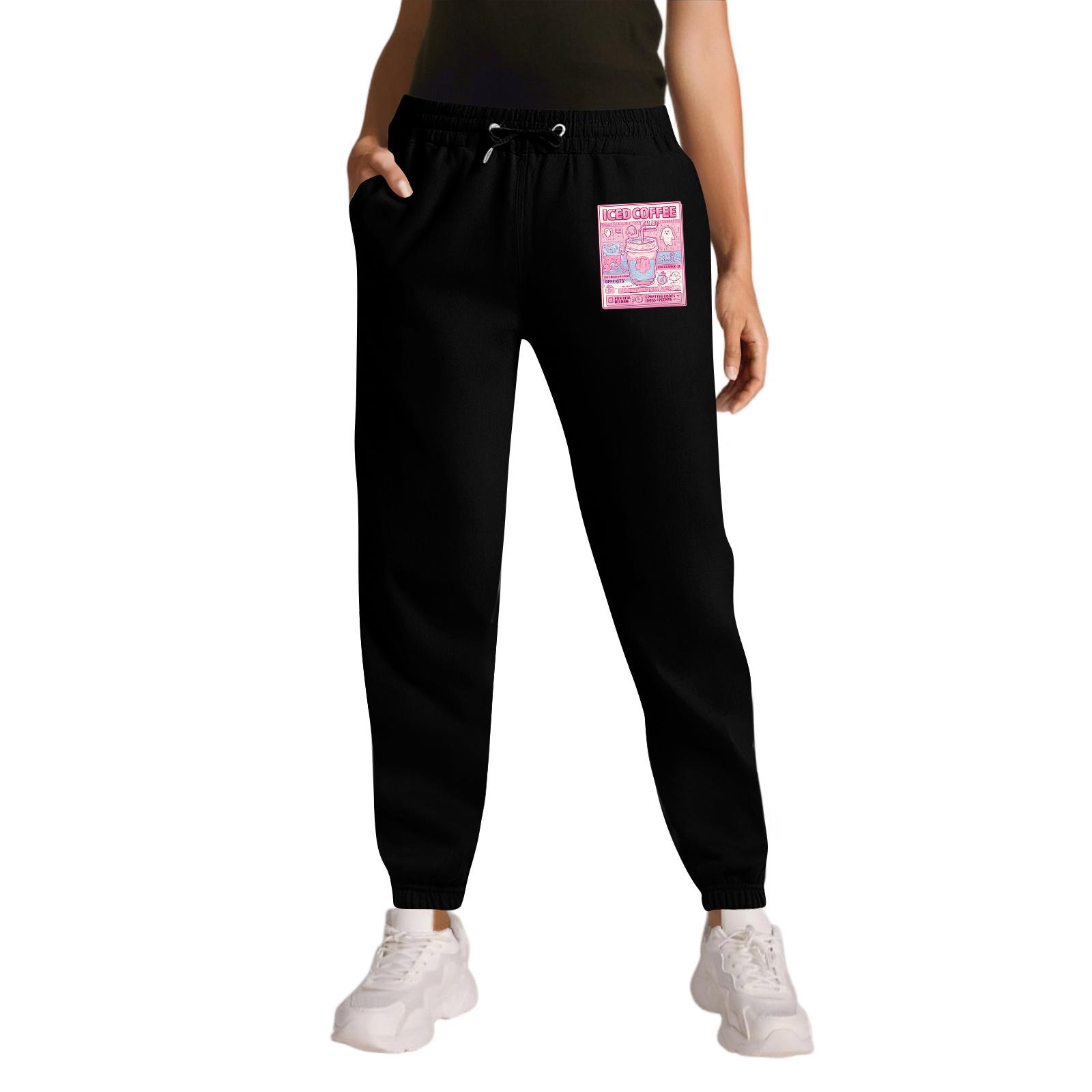 

Женские спортивные брюки с принтом Хэллоуина, карманами на кулиске, повседневные рабочие брюки XXXL чёрный