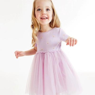 Girls Summer Princess Dress Breathable Mesh Cute Kids Dress