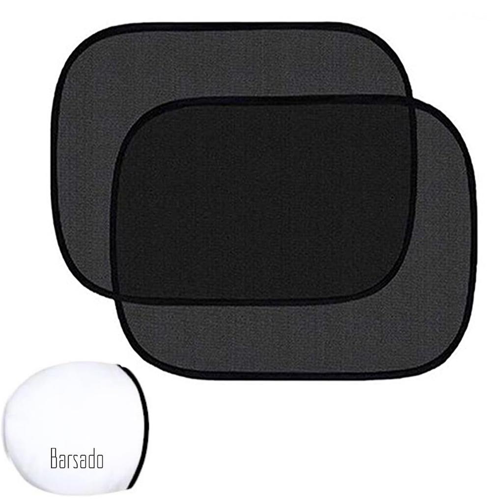 Barsado C-Type Sunshade for Cars, Sides, Static Cling Type, Light Vehicles, Set of 2, Storage Bag Included