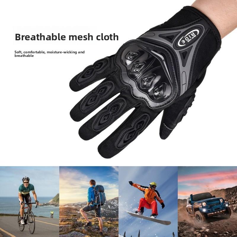 Motorcycle Gloves Four Seasons Thin Section Full Finger Touch Screen Equipment Men and Women Comfortable Biker Riding Gloves