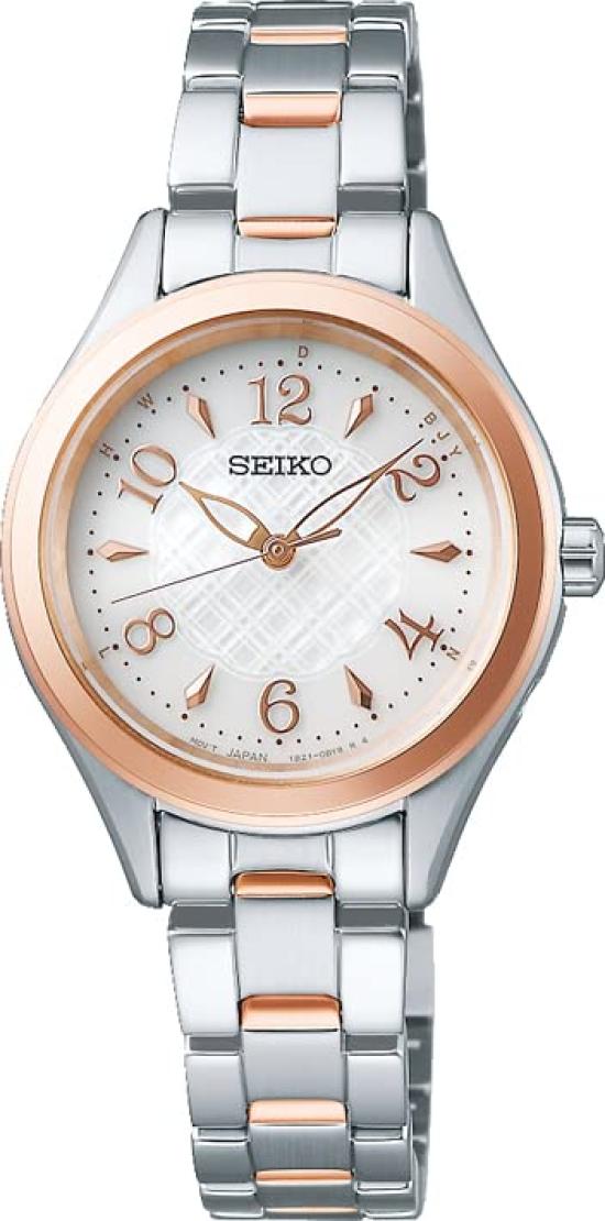 

[Часы Seiko] Часы Seiko Selection Ladies Solar Radio Arabic Figures Model SWFH118 Ladies Silver + Pink Gold
