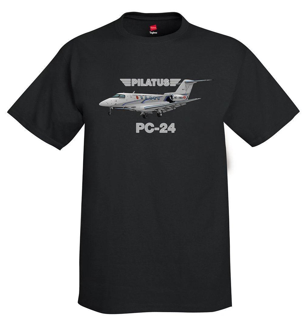 

Pilatus PC-24 (Silver) Airplane T-Shirt - Personalized w/ Your N# 3XL