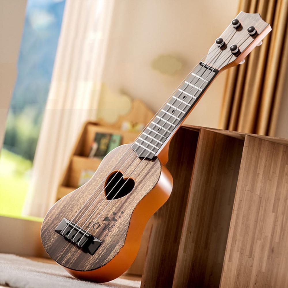 Yukrili Toys Simulation Ukulele Toy 4 Strings Small Guitar Toy  Children Toys 35cm коричневый