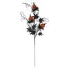 Artificial Pumpkin Maple Leaf Stem Artificial Black Flowers Pick for Home Indoor Party Vase Arrangement Decor