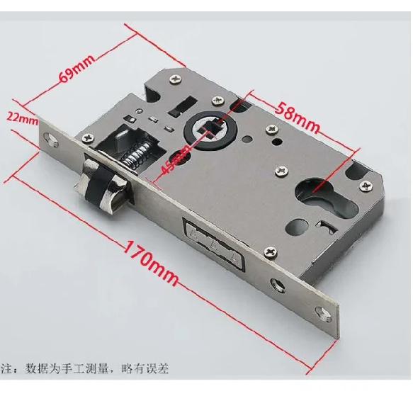 Bedroom Wooden Door Lock, Retro Split American Style Silent Handle Lock