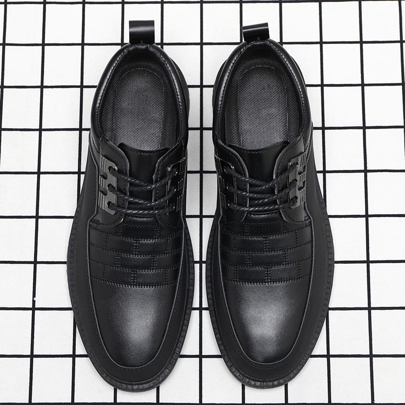 

Нові чоловічі класичні оксфорди, високі повсякденні шкіряні туфлі, весільні туфлі для водіння, італійські мокасини 44 чорний