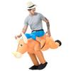 Halloween Inflatable Bull Riding Cowboy Costume for Parent-Child Cosplay and Festival Performance