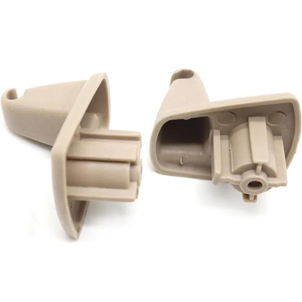 2× Beige Solskjermholder Krokklemmer for Chrysler 300 Dodge Charger Magnum 05-07