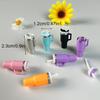 3Pcs Miniature Water Cup with Lid Realistic Handheld Cup for Dollhouse Playhouse and Miniature Scene Photography Props Ornament