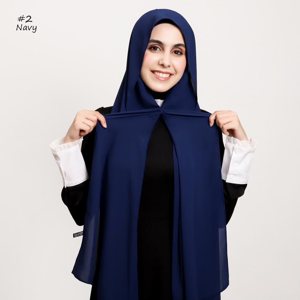 Premium Instant Medina Chiffon Hijab With Bulit-In Magnets Easy To Wear Scarf Shawl Headwrap With Undercap For Muslim Women
