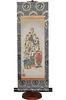 Hare No Machi Gallery Hanging Scroll: Thirteen Buddhas by Yamamura Kanpo, Mini Hanging Scroll with Display Stand (Small Size) 60cm
