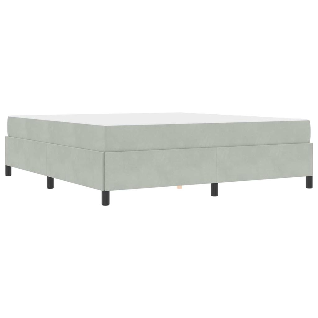 Bed Frame with Mattress Light Grey 180 x 200 cm Fabric