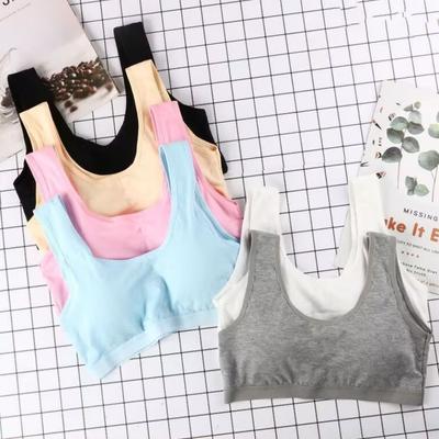 Soutiens-gorge en coton pour filles, soutien-gorge d'entraînement de sport pour enfants filles, sous-vêtements pour enfants, crop top 8-14 ans