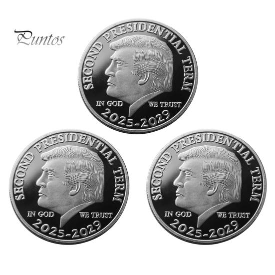 Trump Minnemynt Andre Presidentperiode 2025-2029 In God We Trust Suvenirmynt Samleobjekt Metallmynt MAGA/KAG Gave til Samlere