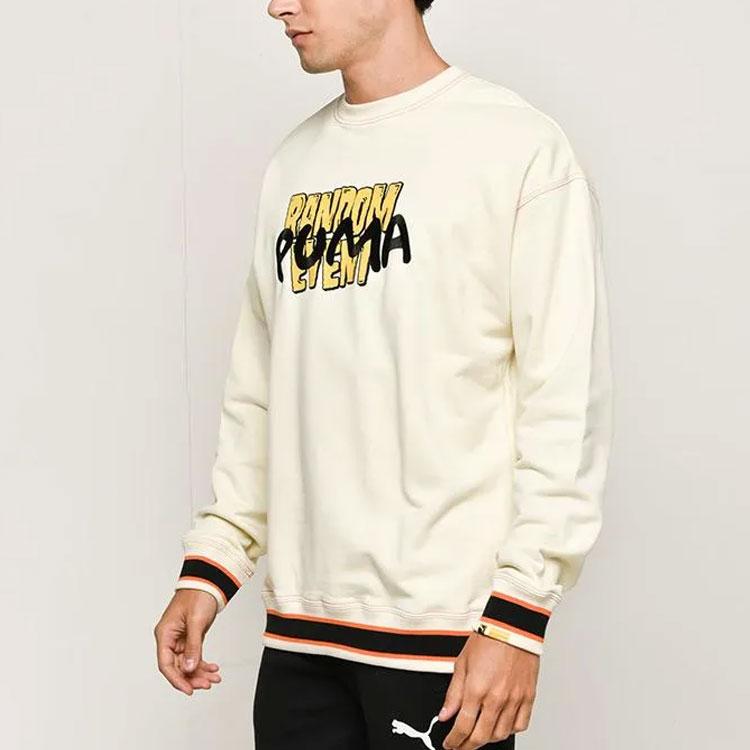 Puma X Randomevent Co-Branded Graphic Crew Neck Sweatshirt Men Tops White 59666350