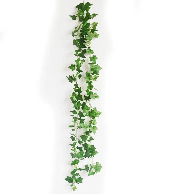 

1.8m Artificial Begonia Ground Melon Leaves Green Plants Vines Holiday Party Decoration Simulation Plant Leaf Fake Flower Vine