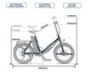 OneSport OT16-2 Folding Electric Bike 20*3.0 Tires 250W Motor 48V17Ah Battery 25km/h Speed 120KM Max Range City Commute Ebike