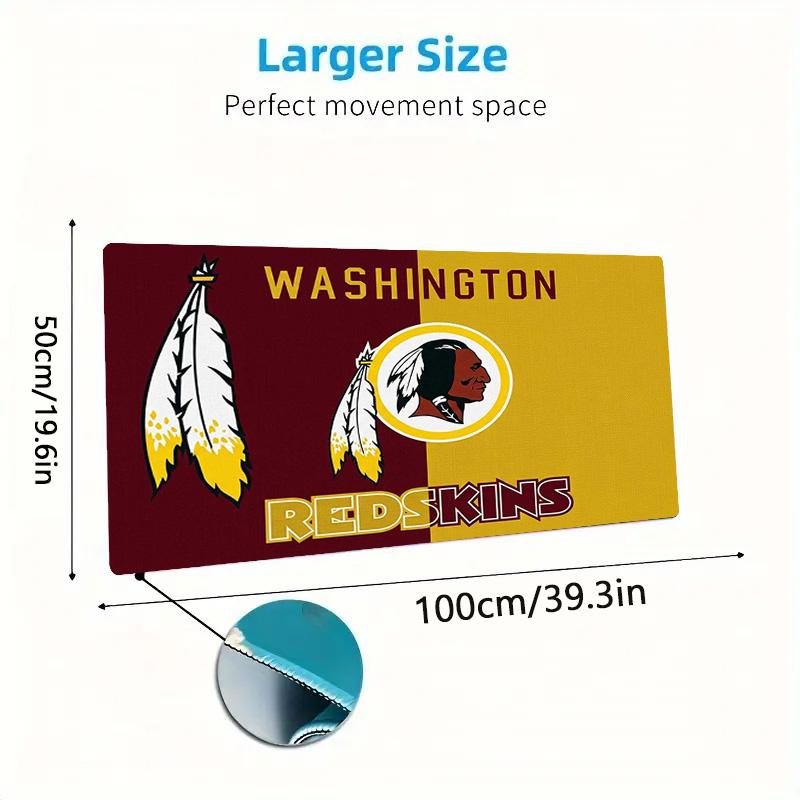 Washington Redskins Color Mouse Pad Large Gaming Table Cushion Non-slip Laptop Tablet Big Mousepad XXL Mat Mini PC Playmat With Lock edge