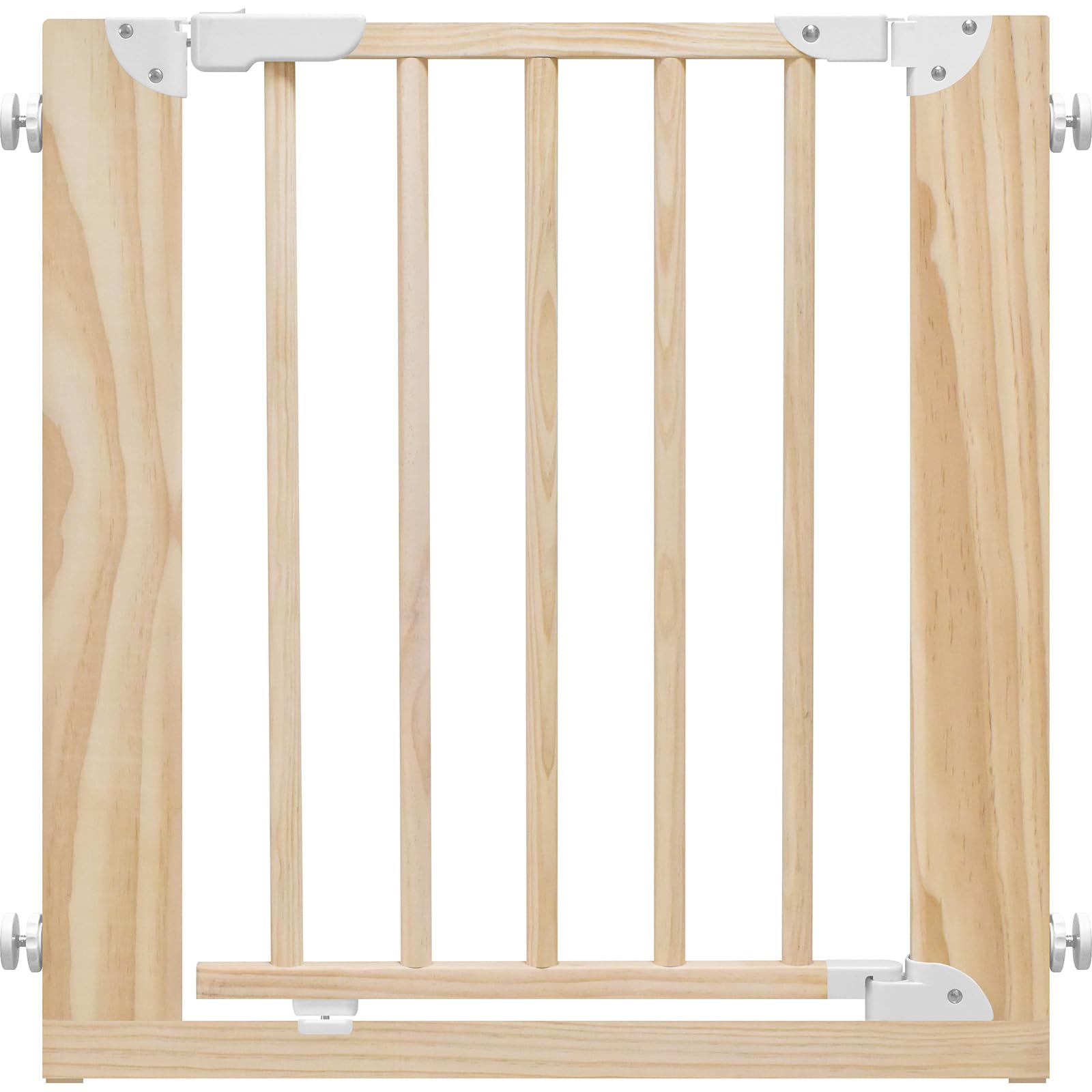 

JTC BABY Деревянные Натуральные Ворота, Белые, Детские Ворота, Ширина Установки 75-85см, Распорные, Автозакрывание, Открывание Двери, Двойной Замок