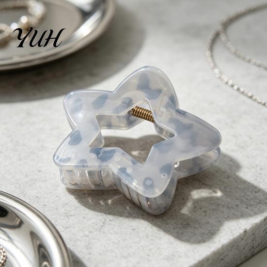 Gift for Girlfriends And Friends Heart/Star Shape Hair Claw Clips Women, Non-Slip Clip Effortless Grips Travel Accessories Styling Daily Commuting