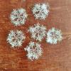 Festive Chenille Wire-Wrapped Snowflake Ornaments for Christmas Tree Decoration