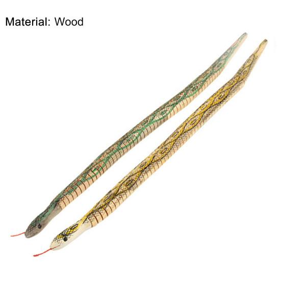 Animal Model Scary Compact Universal Wooden Round Snake Toy for Car Decoration
