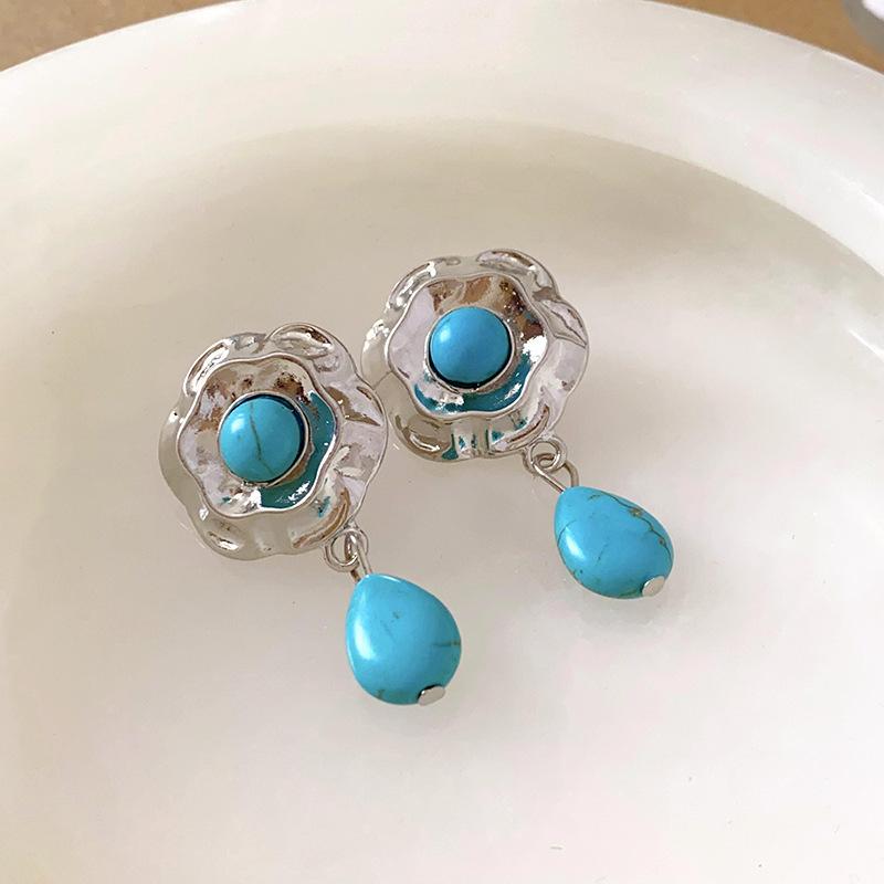 Богемские синие длинные серьги с бахромой Женские премиальные праздничные серьги-крючки в стиле ретро-этники