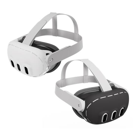 VR-hodesett Silikonbeskyttelsesdeksel Oculus Quest3 Ripesikker Støvtett Vanntett VR-brillebeskytterveske Tilbehør