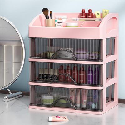 Armário de armazenamento de maquiagem, resistente, de plástico multicamadas sólido, tipo gaveta, armário de armazenamento, caixa de armazenamento de cosméticos durável