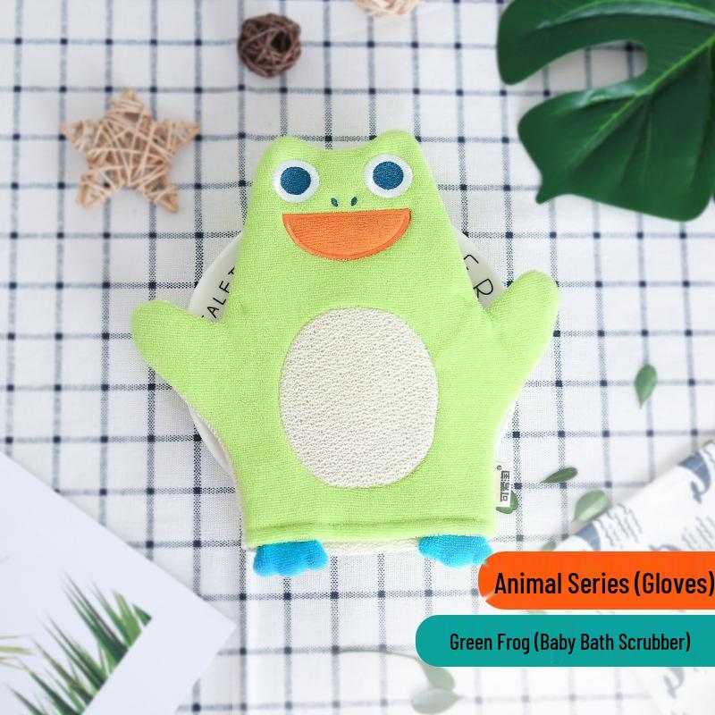 Children s Cartoon Bath Gloves & Scrubber Set