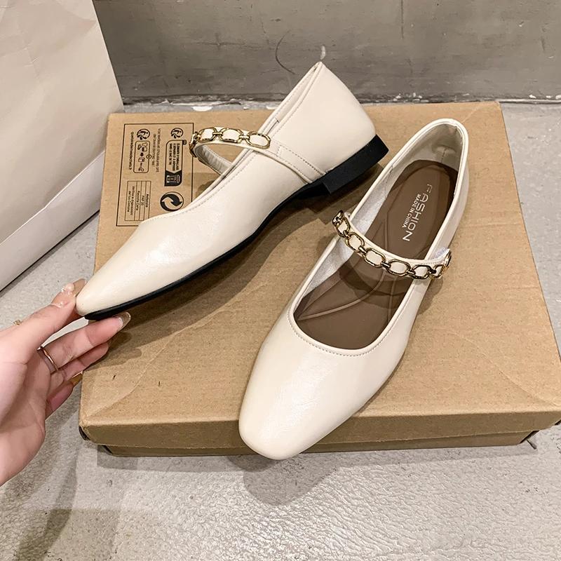 Fashion 2025 Spring Single Shoes Fashion Shallow Slip On Women Flat Shoes Ladies Casual Outdoor Ballerina Shoe