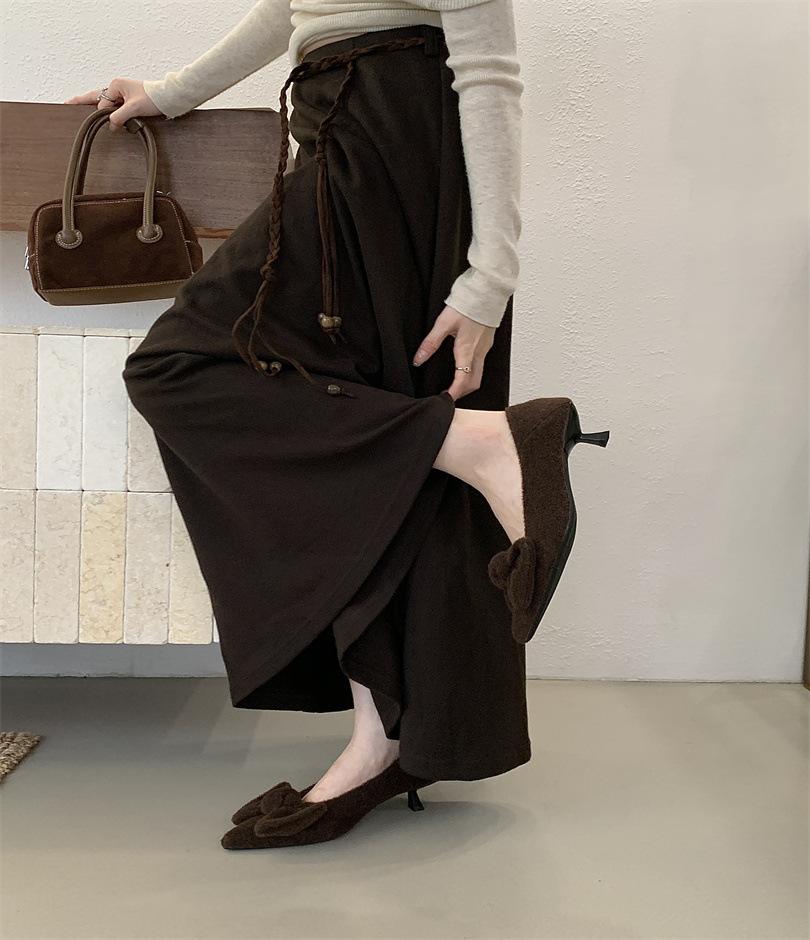 

Туфли-бабочки пушистые женские верхняя одежда зима новые продукты нежные феи на плоской подошве бархатные хлопковые туфли Дуду 39 коричневый