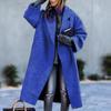 2026 New Women's Long Wool Blend Coat, Oversized Solid Color Casual Overcoat for Autumn Winter, Plus Size Warm Trench Coat