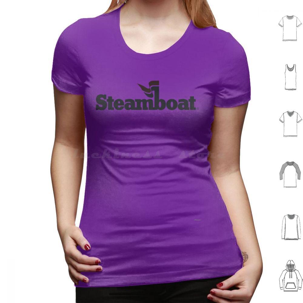 Blacked Out Steamboat Resort Colorado Mountain Resort T Shirt Cotton Men Women DIY Print Steamboat Steamboat Springs Black