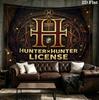 Arazzo da Parete Hunter X Hunter Appeso Estetico alla Parete Coperta in Tessuto Stampato Arazzi Decorativi per Camera da Letto Soggiorno Arredamento per la Casa