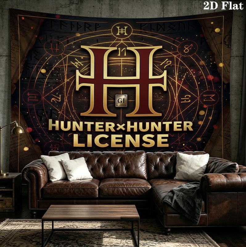 Arazzo da Parete Hunter X Hunter Appeso Estetico alla Parete Coperta in Tessuto Stampato Arazzi Decorativi per Camera da Letto Soggiorno Arredamento per la Casa