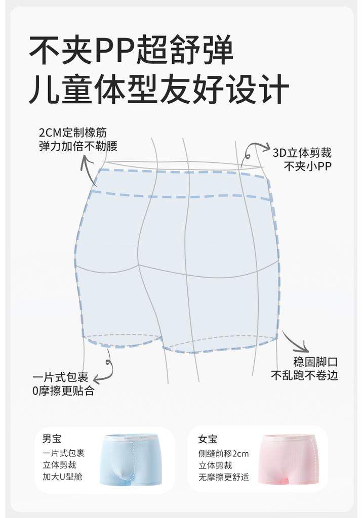 7A Antibacterial Cotton Flat Corner Underwear (2-Pack)