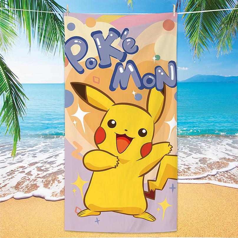 Microfiber Cartoon Printed Beach Towel Quick Absorbent Bath Towel For Adults Kids Swimming Seaside