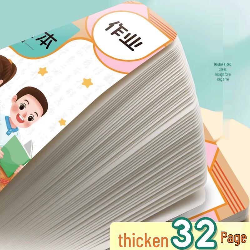 Set of 4 Homework Notebooks: Ideal for Primary School Students to Record Classroom Notes and Homework.