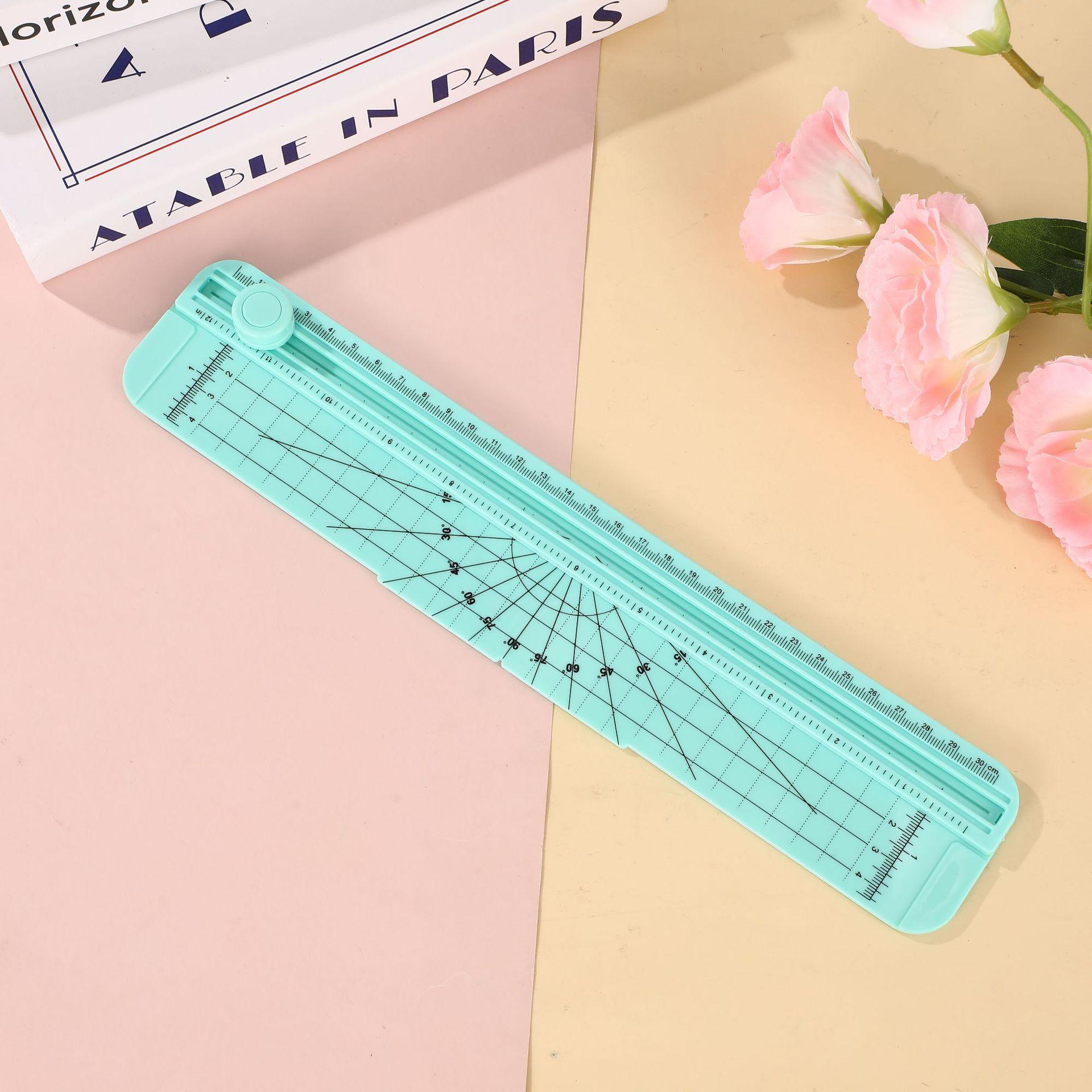 Portable Manual Paper Cutter for A4 Size, Precision Sliding Trimmer with Guided Edge for Paper, Cardstock & Crafting светло-зеленый