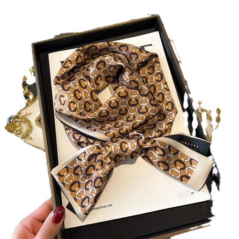 Pferdeschal Literarischer Streamer Gebundene Tasche Dekorativer Anzugschal Kleines Langes Stirnband Seidenschal Damendruck Schmal